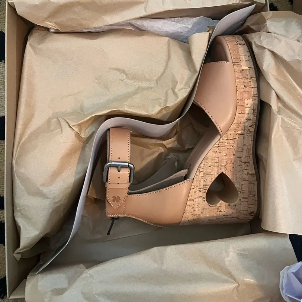NWT LUCKY BRAND HIMMY PLATFORM HEART WEDGE‎ SANDALS WOMENS SIZE 10